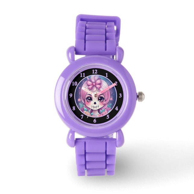 Süßer Totenkopf eWatch Uhr (Vorderseite)