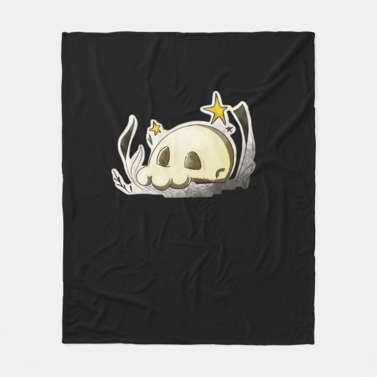 Süßer Totenkopf Oversized Fleecedecke (Vorderseite)