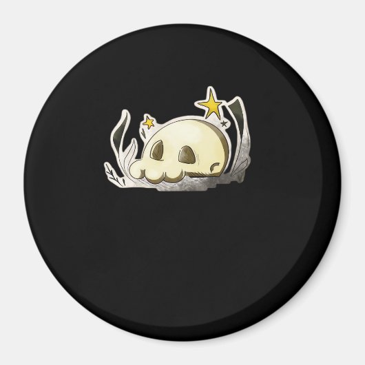 Süßer Totenkopf Oversized Magnet (Vorne)