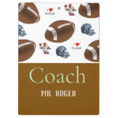Süßer Trainer Fußball Sport Klemmbrett  (Rückseite)