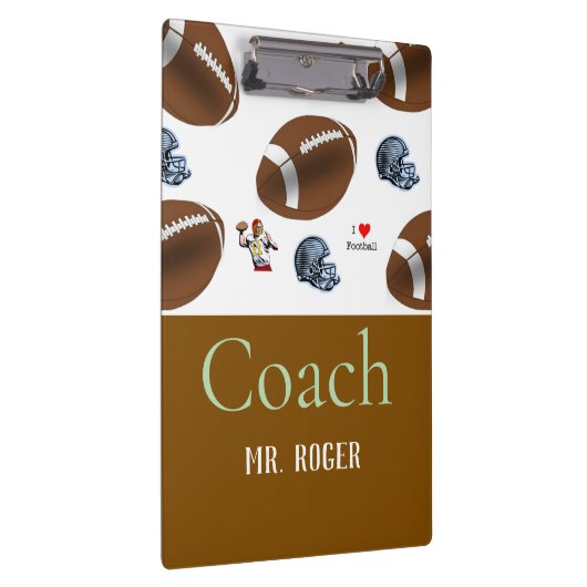 Süßer Trainer Fußball Sport Klemmbrett  (Rechts)