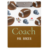 Süßer Trainer Fußball Sport Klemmbrett  (Vorderseite)