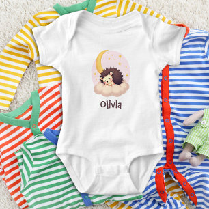 Süßer Träumender Igel Personalisiert Baby Strampler