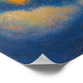 Süßer Träumiger Nachthimmel - Pastell-Malstil Poster (Ecke)