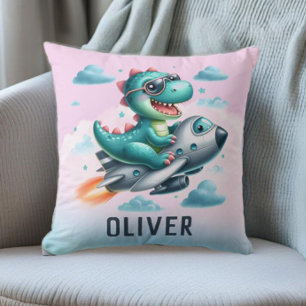 Süßer Trex-Dinosaur-Flugzeug Kissen