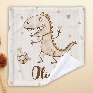 Süßer Trex spielt Fußball Waschlappen