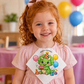Süßer Triceratops Geburtstag Serviette