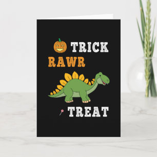 Süßer Trick oder Treat Halloween Stegosaurus Dino Karte