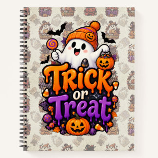 Süßer Trick-or-Treat-Geist Halloween-Notizblock Notizblock