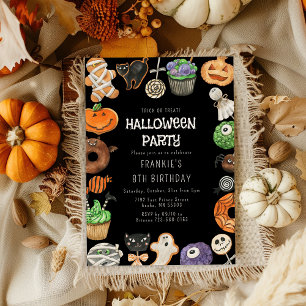 Süßer Trick-or-Treat Halloween Geburtstag Einladung