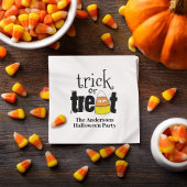 Süßer Trick-or-Treat personalisierter Halloween Serviette