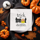 Süßer Trick-or-Treat personalisierter Halloween Serviette