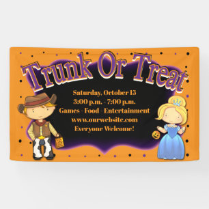Süßer Trick-or-Treat-Stamm oder -Behandlung Banner