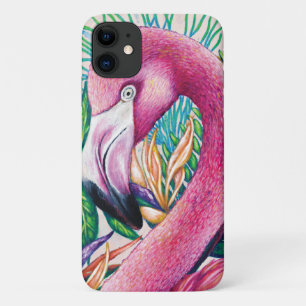 Süßer tropischer rosa Flamingo IPhone / IPad Hülle