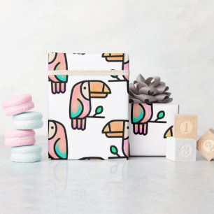 Süßer tropischer Tukane-Vogel-Tier-Geschenk für Ki Geschenkpapier
