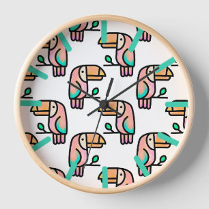 süßer tropischer Tukane-Vogel-Tier-Geschenk für Ki Uhr
