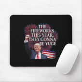 Süßer Trump 4. Juli Feuerwerk wird riesig sein Ame Mousepad (Mit Mouse)