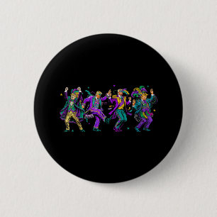 Süßer Trump-Tanz Mardi Gras Tag Lustiger Trump Mar Button