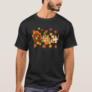 Süßer Truthahn Autismus-Bewusstseins-Puzzle-Kürbis T-Shirt