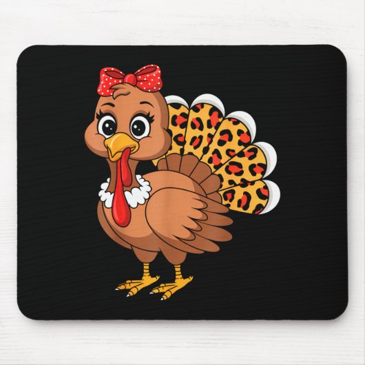 Süßer Truthahn Erntedankfest Lgrim Truthahn Tag Fr Mousepad (Vorne)