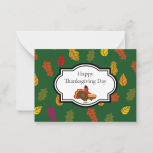 Süßer Truthahn-Kürbiskuchen Thanksgiving Persona Mitteilungskarte