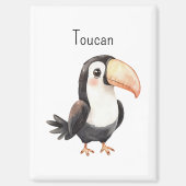 Süßer Tukan-Vogel Tier Magnet (Vorderseite)