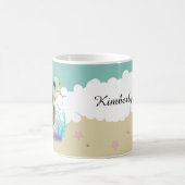 Süßer Turtle-Kinder-Name Kaffeetasse (Mittel)