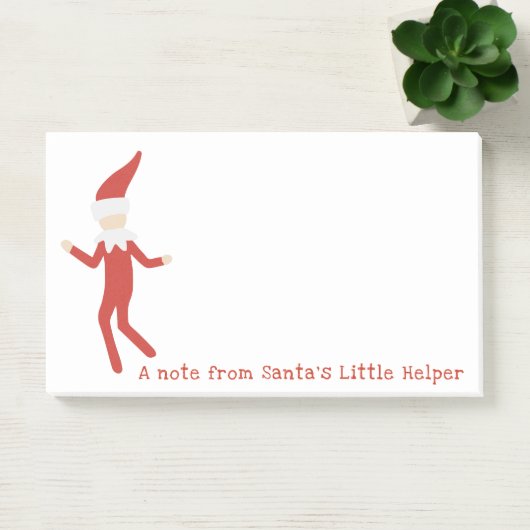 Süßer u. alberner Sankt Elf personalisiert Post-it Klebezettel (Büro)