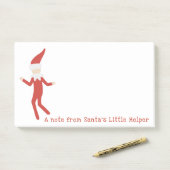Süßer u. alberner Sankt Elf personalisiert Post-it Klebezettel (Auf Schreibtisch)