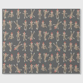 Süßer u. alberner Socken-Affe Geschenkpapier (Flach)