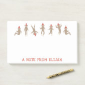 Süßer u. alberner Socken-Affe personalisiert Post-it Klebezettel (Auf Schreibtisch)