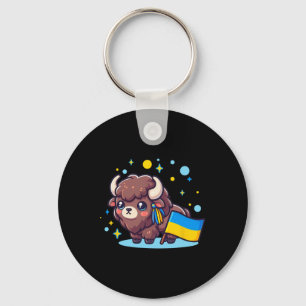 Süßer ukrainischer Bynner-Fan Ukraine-Flagge Niedl Schlüsselanhänger