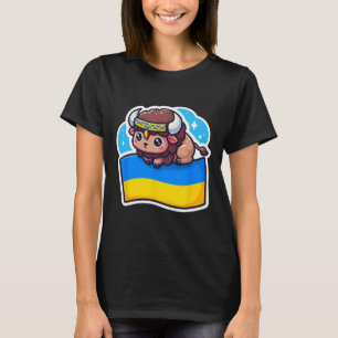Süßer ukrainischer Bynner-Fan Ukraine-Flagge Niedl T-Shirt