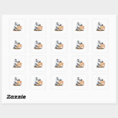 Süßer umarmender Panda und Hase Custom Sticker (Blatt)