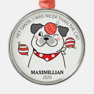 Süßer & unartiger mopsähnlicher Hund mit Ornamente