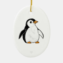 Süßer und dicker Pinguin-Schneeflocken-Ornament