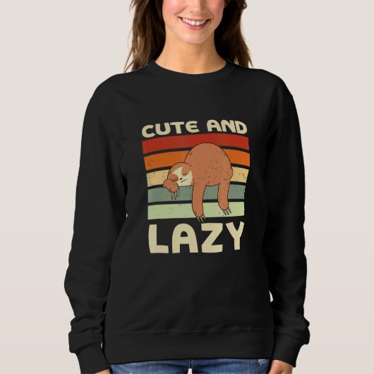 Süßer und fauler Faultier-Meme Faultier-Meme Tier Sweatshirt (Vorderseite)