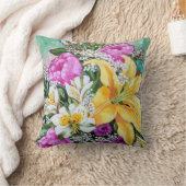 "Süßer und frecher Frühlings-Blumenstrauß-" Kissen (Decke)