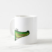 Süßer und fröhlicher Krokodil-Kaffeebecher | Glück Kaffeetasse (Vorderseite Links)