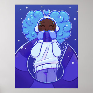 Süßer und gemütlicher schneitiger Tag Poster