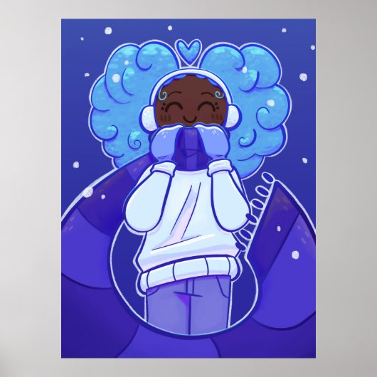 Süßer und gemütlicher schneitiger Tag Poster (Vorne)