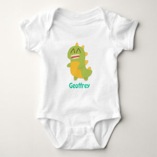 Süßer und glücklicher Dinosaurier für Baby Jungen Strampler