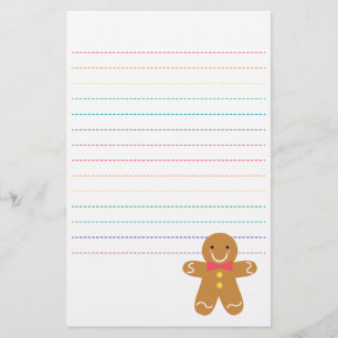 Süßer und glücklicher Lebkuchenmann für Weihnachte Briefpapier