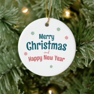 Süßer und glücklicher Pinguin Frohe Weihnachten Keramik Ornament