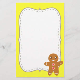 Süßer und glücklicher Weihnachtsmann aus Lebkuchen Briefpapier