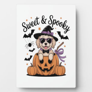 Süßer und Gruseliger Hund Halloween Fotoplatte
