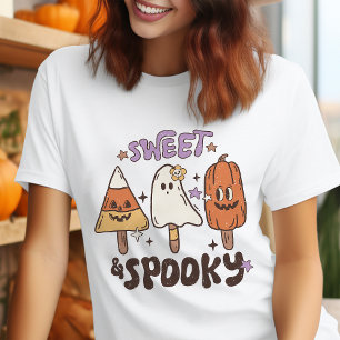 Süßer und Gruseliger Retro-Halloween Tri-Blend Shirt
