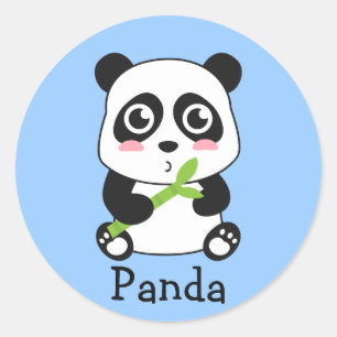 Süßer und kuscheliger Baby-Panda Runder Aufkleber