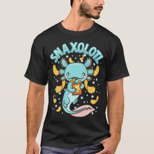 Süßer und lustiger Snaxolotl adorabler snackender  T-Shirt