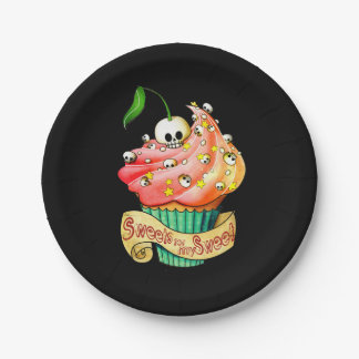 Süßer und Toter Schädelkuchen Pappteller